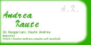 andrea kaute business card